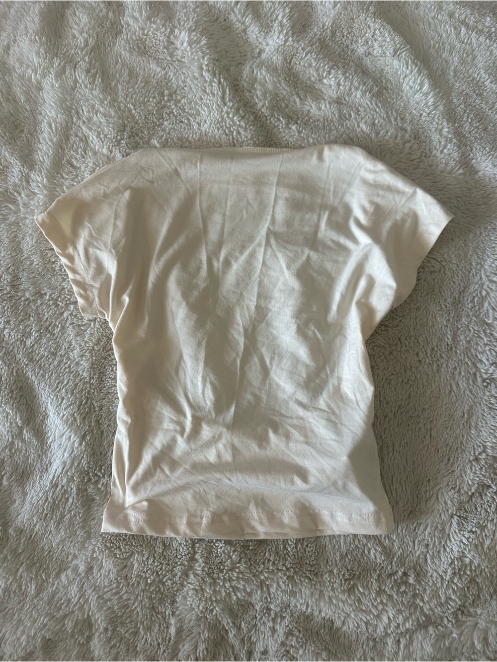 SHEIN Cream Short Sleeve Women's Tee